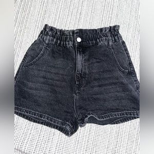 BBG paper bag jean shorts
